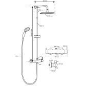 VERONA TOUCH, colonne de douche avec mitigeur 