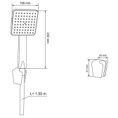 CHIC, combiné 1 jet chromé