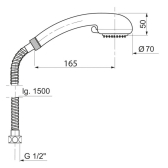 CICIA, combiné 2 jets chromé