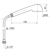EMERAUDE, combiné 1 jet blanc