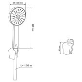 JOY, combiné 1 jet chromé