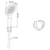 PULSEO, combiné 1 jet chromé