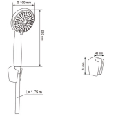 ZEN, combiné 5 jets chromé