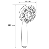 BALIA, douchette 3 jets chromée