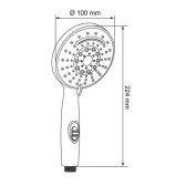 CINDY, douchette 4 jets chromée
