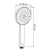 JOY, douchette 1 jet chromée