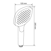 PULSEO, douchette 1 jet chromée