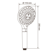 REGULO, douchette 3 jets noire