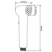 WC SHATTAF, douchette wc 1 jet chromée