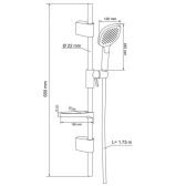 JOY, kit de douche 1 jet chromé