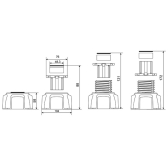 Pieds réglables pour receveur de douche (lot de 4)