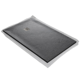 Receveur Lund'o en pierre naturelle granit gris moyen avec grille carrée