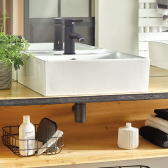LINÉIS MINI, siphon de lavabo design en laiton chromé