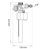 F89, robinet flotteur alimentation latéral/servo-valve