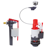 MW2 + JOLLYFILL, mécanisme de wc double chasse à câble + robinet flotteur servo-valve latéral