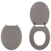 TAUPE, abattant WC Woody en bois compressé