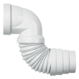Pipe wc coudée extensible