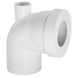 Pipe WC courte coudée mâle avec piquage femelle
