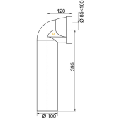 Pipe wc longue coudée mâle
