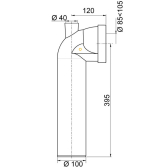 Pipe WC longue coudée femelle
