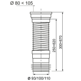 Pipe wc extensible push-fit ou à coller