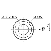 Bague de sortie de cuvette wc avec joint