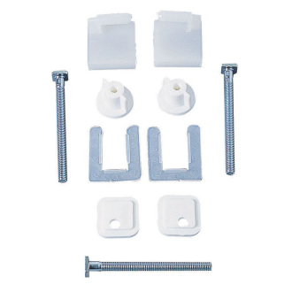 Ensemble fixation wc en laiton chromé pour abattant wc