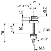 Ensemble fixation wc en laiton chromé pour abattant wc