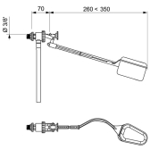 F80, robinet flotteur alimentation latérale à levier