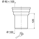 Sortie de cuvette wc droit