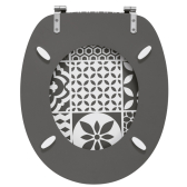 CARREAUX CIMENT MAT, abattant WC en bois compressé