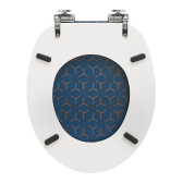 BLEU DORÉ, abattant WC Woody en bois compressé