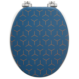 BLEU DORÉ, abattant WC Woody en bois compressé