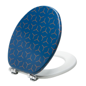 BLEU DORÉ, abattant WC Woody en bois compressé
