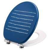BLEU GRAPHIQUE, abattant WC Woody en bois compressé