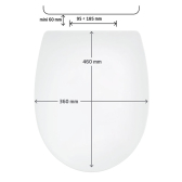 CELADON, abattant WC Marbella en thermoplastique