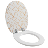 DIPLOMAT GEOMETRIC GOLD, abattant WC Diplomat en bois compressé