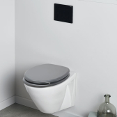 GRIS CLAIR MAT, abattant wc Woody en bois compressé