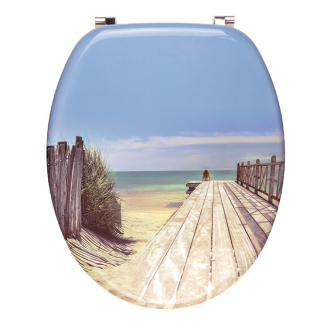 HOLIDAY BEACH, abattant WC Woody en bois compressé