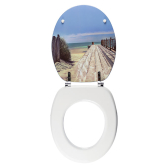 HOLIDAY BEACH, abattant WC Woody en bois compressé