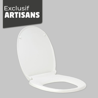 Abattant de WC à fermeture standard Bemis Atlantic Spa thermoplastique  blanc, WC