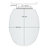 SERENISSIMO, abattant WC en thermoplastique