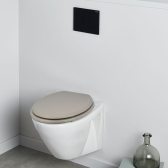 TAUPE, abattant WC Woody en bois compressé