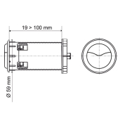 Bouton blanc pour bâti-support GAINE TECHNIQUE