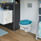 TURQUOISE, abattant WC Woody en bois compressé