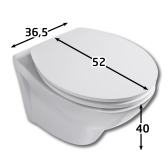 MODERN, cuvette WC sans bride