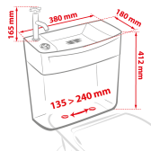 ISEO réservoir combiné LAVE-MAINS