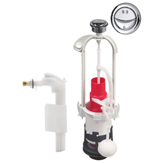 MVB+F90, mécanisme de wc double chasse à étrier + robinet flotteur latéral