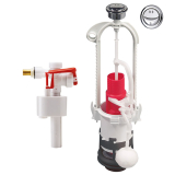 MVB+F89, mécanisme de wc double chasse à étrier + robinet flotteur servo-valve latéral