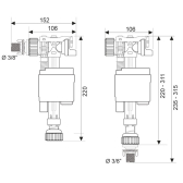 DOBLO, robinet flotteur doblo alimentation latérale ou basse/servo-valve